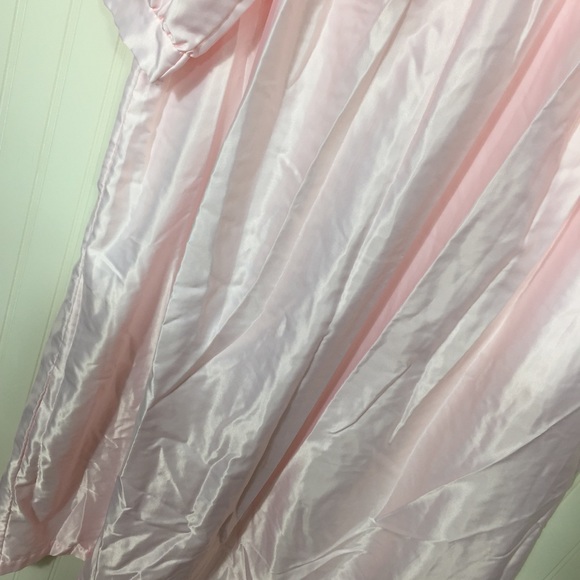 Vintage Barbizon cuddleskins Cottagecore powder pink silky satin nightgown 2X - Picture 4 of 9